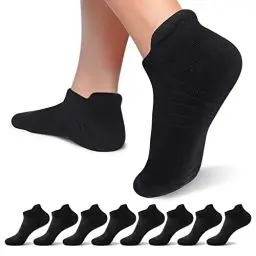 Produktbild: Falechay Sneaker Socken Damen 39-42 Herren Kurze Socken 8 Paar Atmungsaktive Sportsocken,Schwarz 39-42