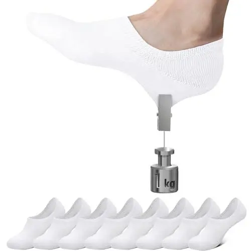 Produktbild: Falechay Sneaker Socken Damen Füsslinge Herren 8 Paar Sneakersocken Unsichtbare Socken weiß 39-42