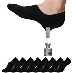 Produktbild: Falechay Sneaker Socken Damen Füßlinge Herren 8 Paar Unsichtbare Footies Sneakersocken mit gummi schwarz 35-38