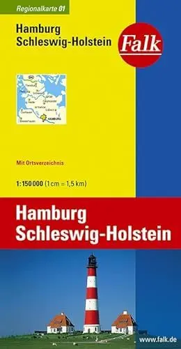 Produktbild: Falk Regionalkarte Hamburg, Schleswig-Holstein 1:150 000