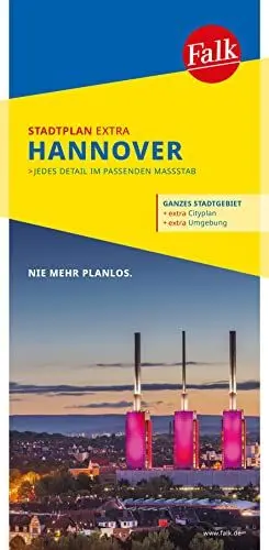 Produktbild: Falk Stadtplan Extra Standardfaltung Hannover 1:20 000: mit Ortsteilen von Garbsen, Hemmingen, Isernhagen, Laatzen, Langenhagen (Falk Stadtplan Extra Standardfaltung - Deutschland)