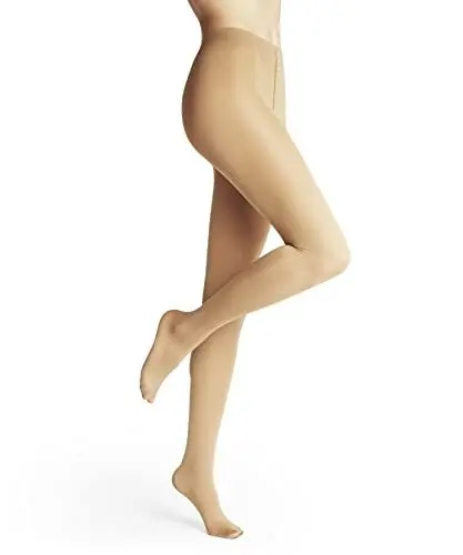 Produktbild: FALKE Damen Strumpfhose Seidenglatt 40 DEN W Ti halb-blickdicht einfarbig 1 Stück, Hautfarben Powder 4169, M-L
