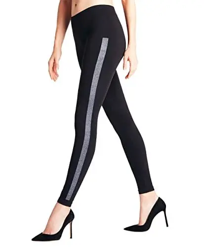 Produktbild: FALKE Damen Leggings Clean Intensity W Le blickdicht gemustert 1 Stück, Schwarz Black 3009, S 36-38