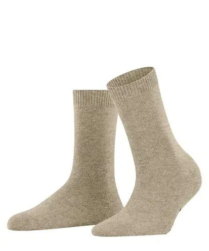 Produktbild: FALKE Damen Socken Cosy Wool W So Wolle Kaschmir einfarbig 1 Paar, Beige Melange 4091, 39-42