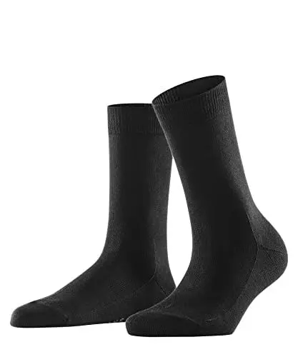 Produktbild: FALKE Damen Socken Family W So nachhaltige Baumwolle einfarbig 1 Paar, Schwarz Black 3009, 39-42