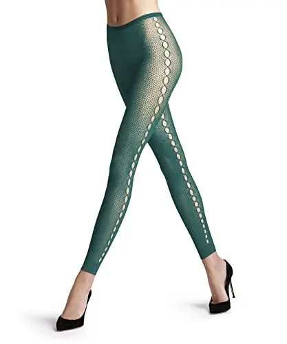 Produktbild: FALKE Damen Leggings Supersize Net W LE transparent gemustert 1 Stück, Türkis (Verdigris 7426), M-L