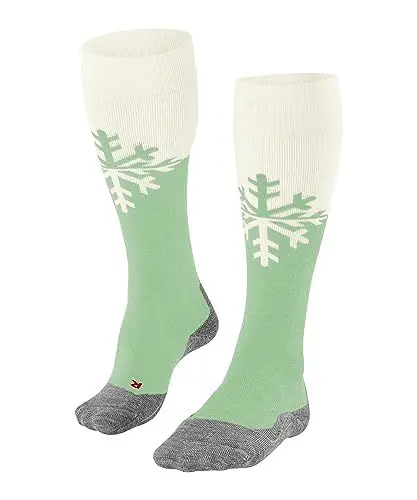 Produktbild: FALKE Damen Skisocken SK2 Intermediate W Kh Wolle Funktionsmaterial warm dick 1 Paar, Grün Quiet Green 7378, 39-40