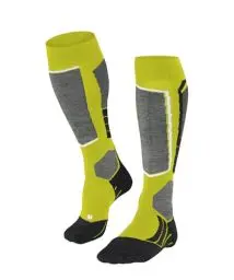 Produktbild: FALKE Damen Skisocken SK2 Intermediate W Kh Wolle Funktionsmaterial warm dick 1 Paar, Gelb Limelight 1086, 35-36