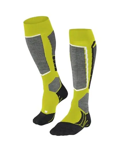Produktbild: FALKE Damen Skisocken SK2 Intermediate W Kh Wolle Funktionsmaterial warm dick 1 Paar, Gelb Limelight 1086, 35-36
