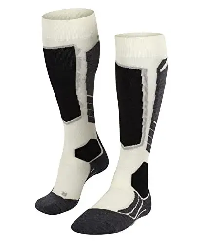 Produktbild: FALKE Damen Skisocken SK2 Intermediate Wool W Kh Wolle Funktionsmaterial warm dick 1 Paar, Weiß Off-White 2040, 43-44