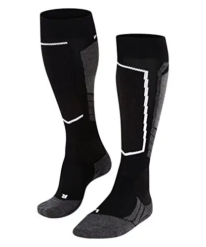 Produktbild: FALKE Damen Skisocken SK2 Intermediate Wool W Kh Wolle Funktionsmaterial warm dick 1 Paar, Schwarz Black-Mix 3010, 35-36