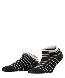 Produktbild: FALKE Damen Sneakersocken Stripe Shimmer W Sn Baumwolle kurz gemustert 1 Paar, Grau Anthracite Melange 3080, 35-38