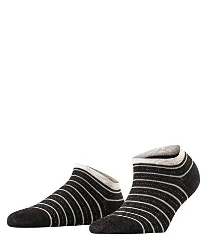Produktbild: FALKE Damen Sneakersocken Stripe Shimmer W Sn Baumwolle kurz gemustert 1 Paar, Grau Anthracite Melange 3080, 35-38