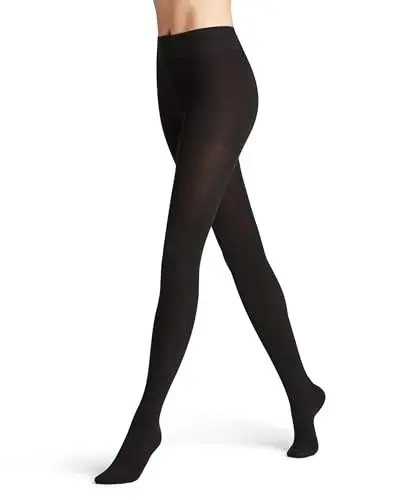 Produktbild: FALKE Damen Strumpfhose Family W Ti nachhaltige Baumwolle einfarbig 1 Stück, Schwarz Black 3009, 36-38