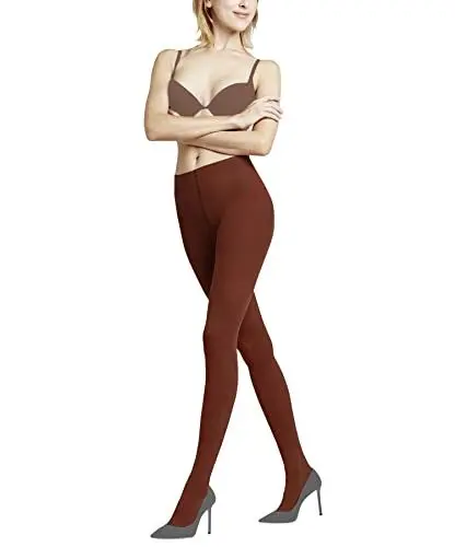 Produktbild: FALKE Damen Pure Matt 50 DEN Strumpfhose halb blickdicht matt reißfest druckfreier Komfortbund Feinstrumpfhose verstärkte Fußspitze feiner Naht feines weiches Material 1 Stück, Orange (Terra 8829), M-L