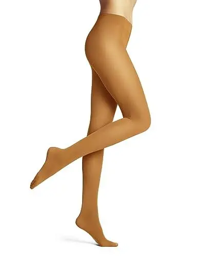 Produktbild: FALKE Damen Pure Matt 50 DEN Strumpfhose halb blickdicht matt reißfest druckfreier Komfortbund Feinstrumpfhose verstärkte Fußspitze feiner Naht feines weiches WE CARE Material 1 Stück, Orange (Toskana 1470), L