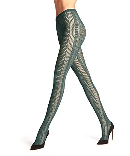 Produktbild: FALKE Damen Strumpfhose Shadow Game, Fein, 1 Stück, Grün (Pine Grove 7337), S-M
