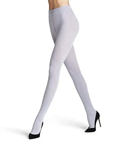 Produktbild: FALKE Damen Strumpfhose Temple Angel Lyocell Wolle dick gemustert 1 Stück, Grau (Lunar 3225), M-L