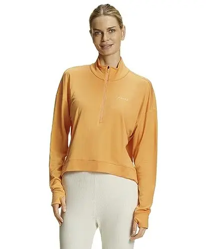 Produktbild: FALKE Damen Sweatshirt YOGA Zip Pullover W PU Lyocell feuchtigkeitsregulierend 1 Stück, Orange (Cantaloupe 8155), S