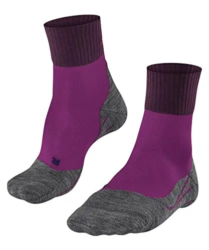 Produktbild: FALKE Damen Wandersocken TK2 Explore Cool Short W SSO Lyocell Funktionsmaterial antiblasen dick 1 Paar, Lila (Radiant Orchid 8692), 39-40