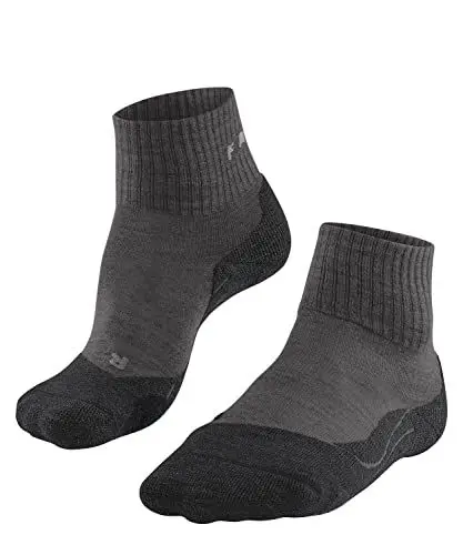 Produktbild: FALKE Damen Wandersocken TK2 Explore Wool Short W SO Wolle antiblasen dick 1 Paar, Grau (Smog 3150), 39-40
