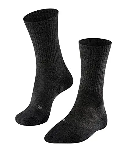 Produktbild: FALKE Damen Wandersocken TK2 Explore Wool W So Wolle Funktionsmaterial antiblasen dick 1 Paar, Grau Smog 3150, 43-44