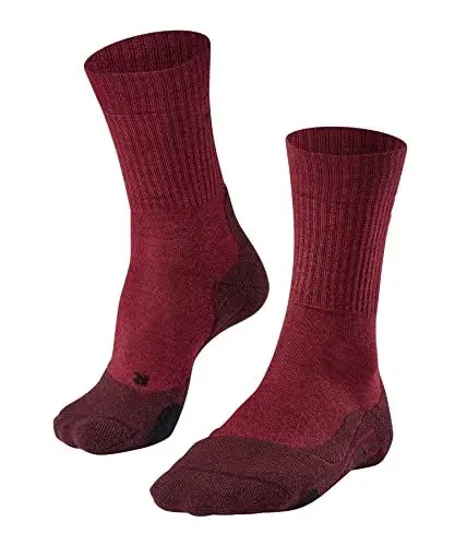 Produktbild: FALKE Damen Wandersocken TK2 Explore Wool W So Wolle Funktionsmaterial antiblasen dick 1 Paar, Rot Scarlet 8280, 41-42