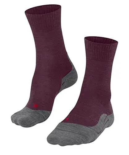 Produktbild: FALKE Damen Wandersocken TK5 Wander W So Wolle Funktionsmaterial antiblasen dünn 1 Paar, Rot Grape Wine 8213, 39-40