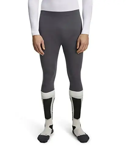 Produktbild: FALKE Herren Baselayer-Hose Warm 3/4 M Ti Funktionsmaterial schnelltrocknend 1 Stück, Schwarz Concrete 3717-O, L