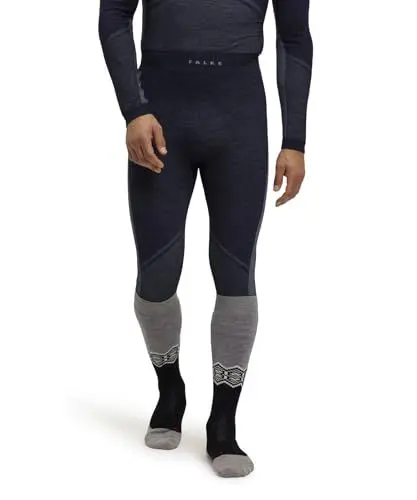 Produktbild: FALKE Herren Baselayer-Hose Wool-Tech 3/4 M Ti Wolle Funktionsmaterial schnelltrocknend 1 Stück, Blau Space Blue 6116 Trend, S