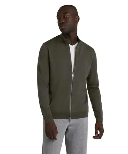 Produktbild: FALKE Herren Basic New Merino Zip Strickjacke weich hautfreundlich atmungsaktive klimaregulierende geruchshemmende Wolle 1 Stück