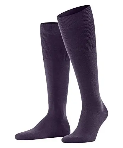 Produktbild: FALKE Herren Kniestrümpfe Airport M Kh Wolle Baumwolle lang einfarbig 1 Paar, Blau Wine Berry 8860, 43-44