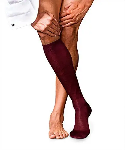 Produktbild: FALKE Herren Kniestrümpfe No. 4 M Kh Seide lang einfarbig 1 Paar, Rot Barolo 8596, 41-42