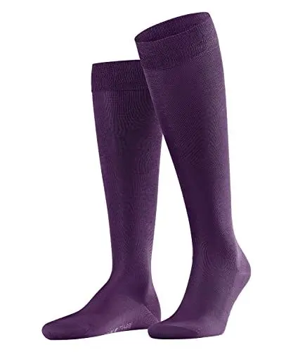 Produktbild: FALKE Herren Kniestrümpfe Tiago M KH Fil D'Ecosse Baumwolle lang einfarbig 1 Paar, Blau (Wine Berry 8860), 41-42