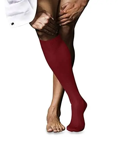 Produktbild: FALKE Herren Kniestrümpfe No. 10 M Kh Baumwolle lang einfarbig 1 Paar, Rot Cardinal 8156, 41-42