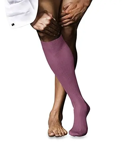 Produktbild: FALKE Herren Kniestrümpfe No. 10 M Kh Baumwolle lang einfarbig 1 Paar, Rot Rose 8680, 43-44