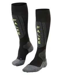 Produktbild: FALKE Herren Skisocken SK5 Expert M Kh Wolle Funktionsmaterial warm dünn 1 Paar, Schwarz Black-Lightning 3171, 46-48