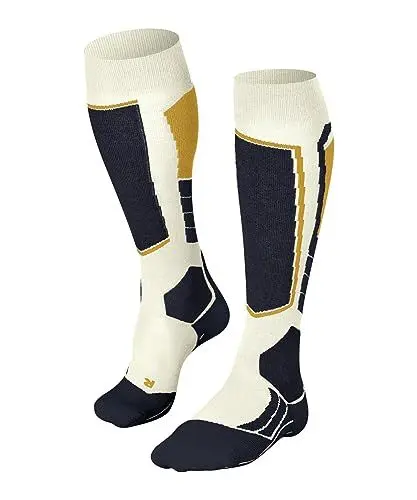 Produktbild: FALKE Herren Skisocken SK2 Intermediate M KH Wolle Funktionsmaterial warm dick 1 Paar, Weiß (Off-White 2040), 42-43