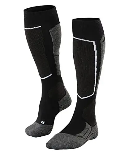 Produktbild: FALKE Herren Skisocken SK2 Intermediate Wool M Kh Wolle Funktionsmaterial warm dick 1 Paar, Schwarz Black-Mix 3010, 42-43