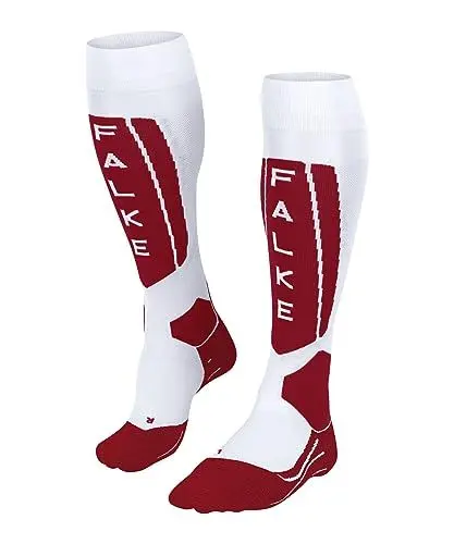 Produktbild: FALKE Herren Skisocken SK5 Expert M Kh Wolle Funktionsmaterial warm dünn 1 Paar, Weiß White 2088, 42-43