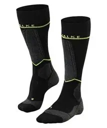 Produktbild: FALKE Herren Skisocken SK Energizing Wool M KH Wolle mit Kompression 1 Paar, Schwarz (Black-Lightning 3171) - Wadenumfang W4, 43-46