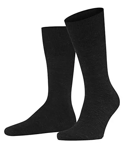 Produktbild: FALKE Herren Socken Airport M So Wolle Baumwolle einfarbig 1 Paar, Grau Anthracite Melange 3080, 49-50