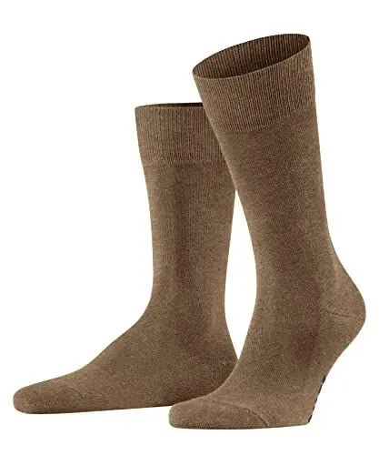 Produktbild: FALKE Herren Socken Family M So nachhaltige Baumwolle einfarbig 1 Paar, Braun Nutmeg Melange 5410, 43-46