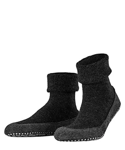 Produktbild: FALKE Herren Stoppersocken Cosyshoe M Hp Wolle rutschhemmende Noppen 1 Paar, Grau Anthracite Melange 3080, 43/44 EU
