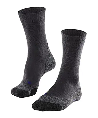 Produktbild: FALKE Herren Tk2 Explore Cool M Lyocell Funktionsmaterial Antiblasen Dick Wandersocken, Grau Asphalt Melange 3180, 39-41 EU