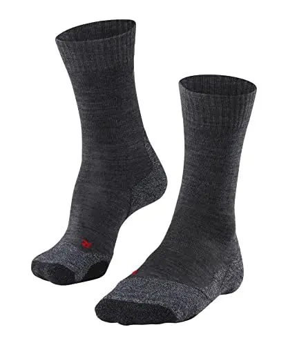 Produktbild: FALKE Herren Wandersocken TK2 Explore M So Wolle Funktionsmaterial antiblasen dick 1 Paar, Grau Asphalt Melange 3180-O, 39-41