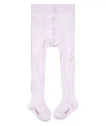 Produktbild: FALKE Unisex Baby Cable B Ti Baumwolle Gemustert 1 Stück Strumpfhose, Rosa (Powder Rose 8902), 62-68 EU