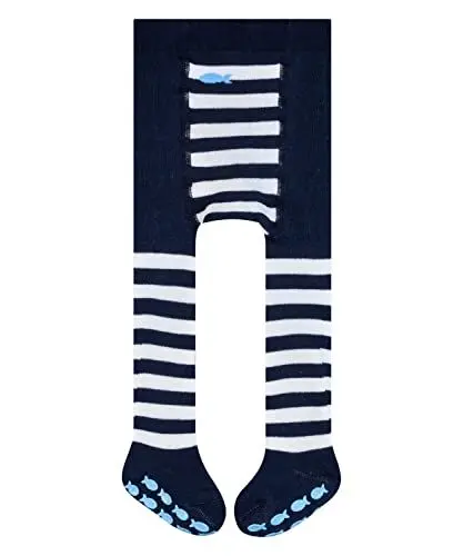 Produktbild: FALKE Unisex Baby Crawler Boy Strumpfhose Baumwolle Blau Babystrumpfhose dick mit Muster bunt gestreift mit Ringel 1 Stück