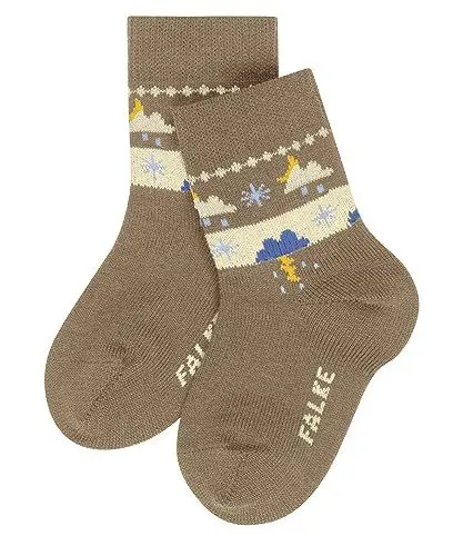 Produktbild: FALKE Unisex Baby Socken Weather Fair Isle Biologische Baumwolle gemustert 1 Paar, Braun (Camel 5038), 62-68