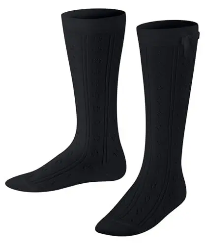Produktbild: FALKE Unisex Kinder Kniestrümpfe Ajour K Kh Baumwolle lang gemustert 1 Paar, Blau Dark Navy 6370, 39-42